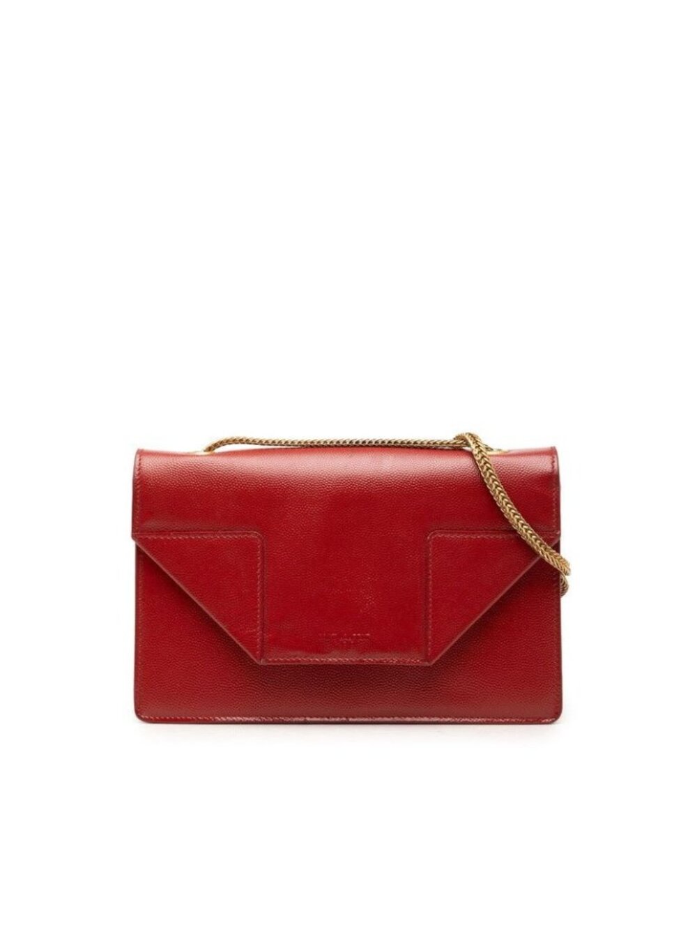 Saint Laurent Betty Chain Shoulder Bag Red Leather